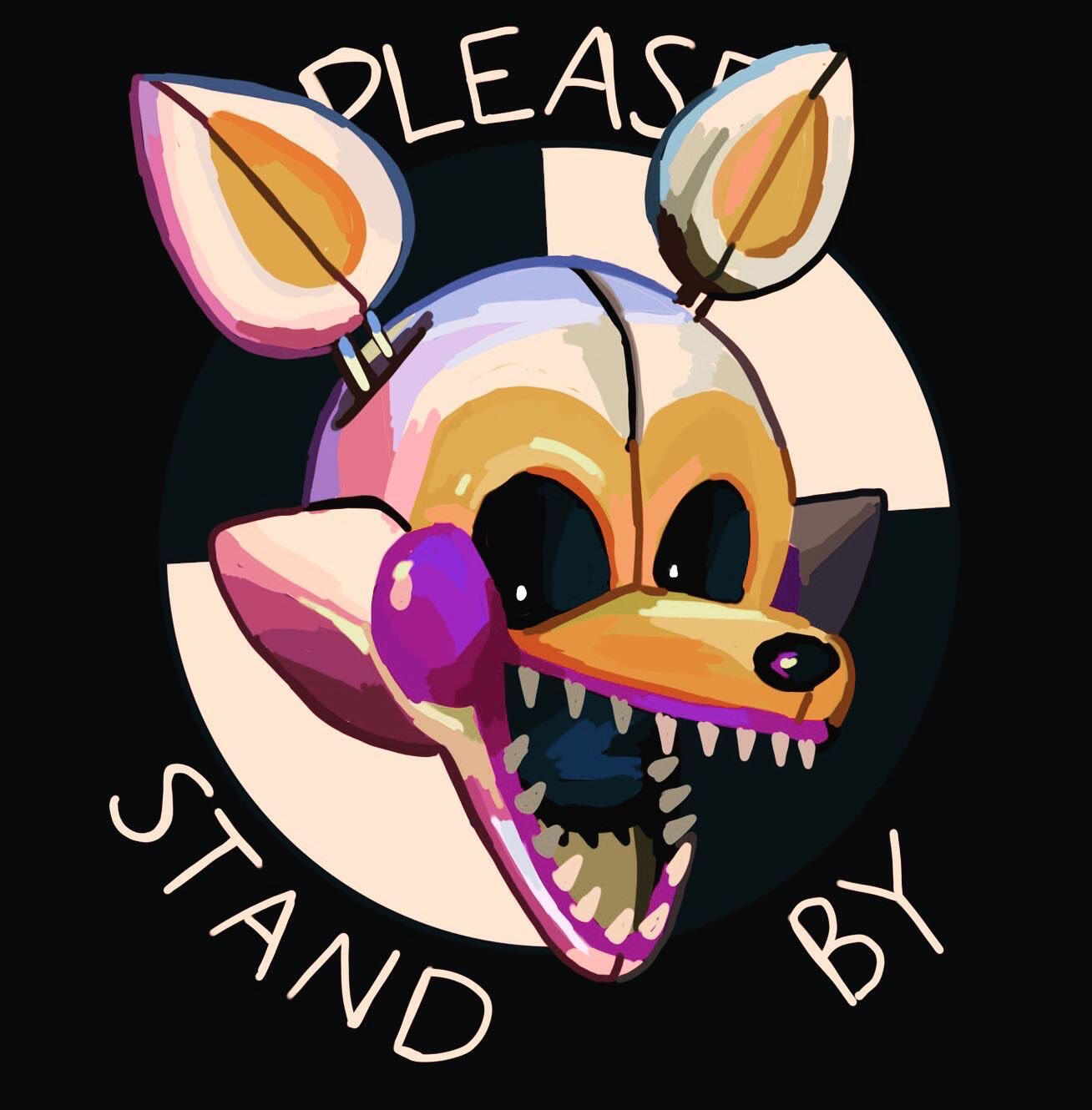 A digital painting of 'Lolbit' from 'Five Nights at Freddies' done in 2022.
