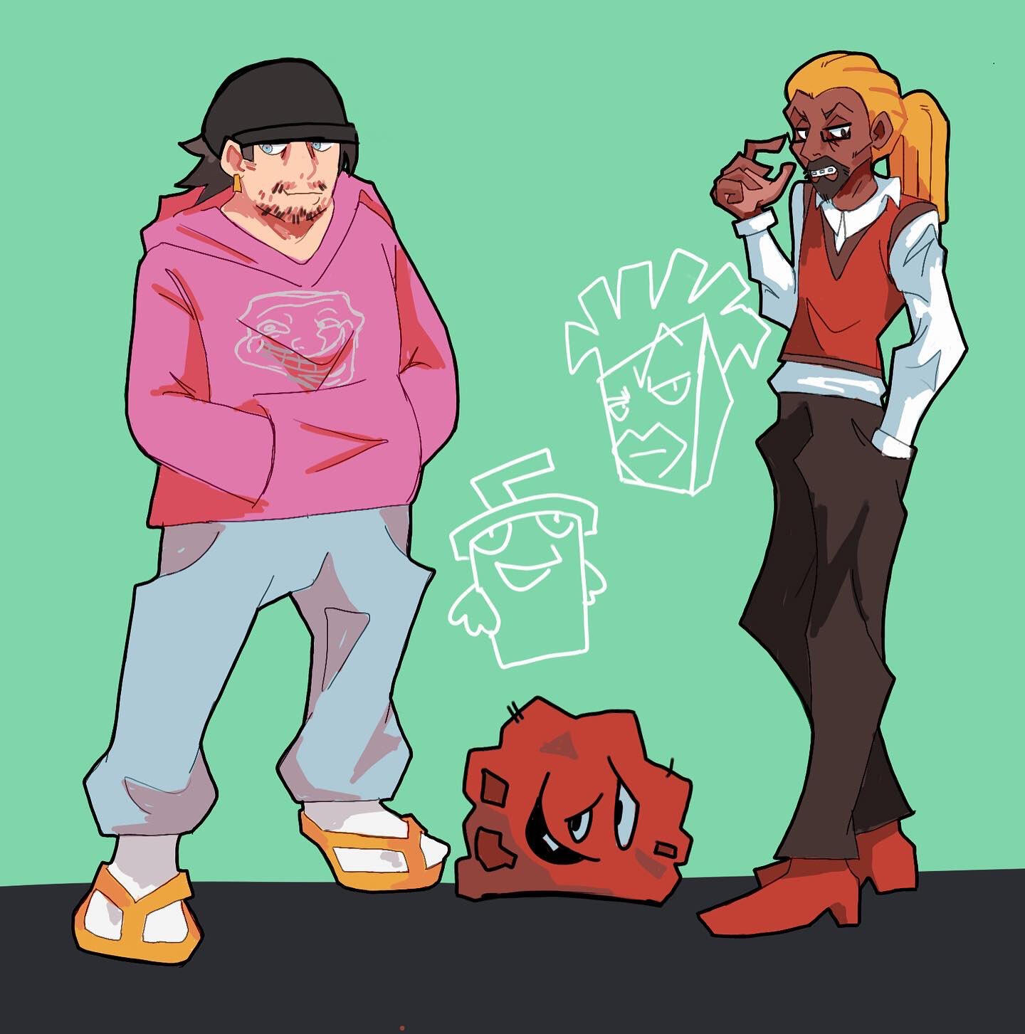 I designed human versions of the aqua teens for fun- ATHF is one of my favorite shows ever so I wanted to depict what I think the characters would look like realistically- except meatwad, of course. Done in 2022.