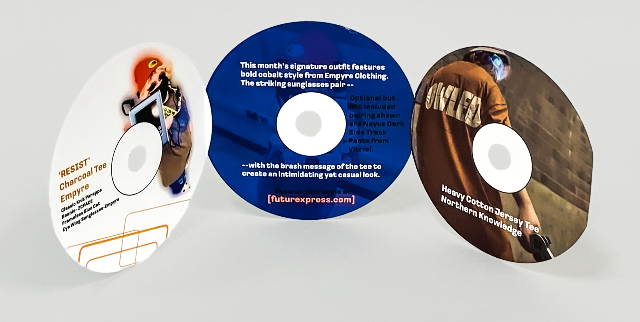 Photographs of the CD flyer prototype.